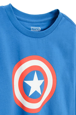 2 t-shirts Captain Marvel Avengers Marvel - Bleu et noir