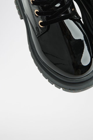 Bottines fourrées vernies - Noir