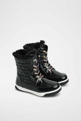 Bottines fourrées vernies - Noir