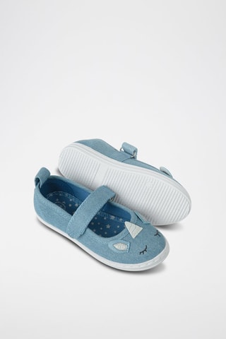 Babies en jean à oreilles - Bleu clair