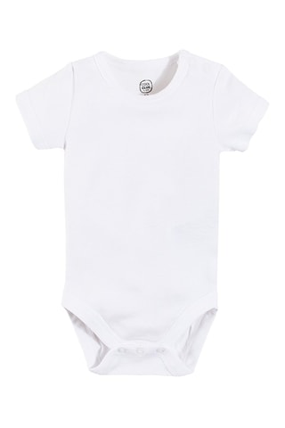 2 bodys en coton biologique Ciel et blanc