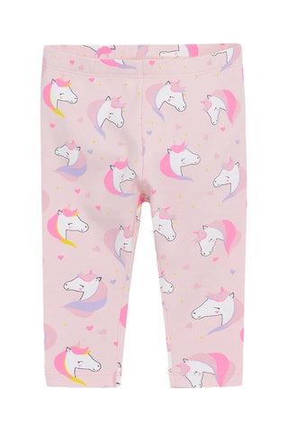2 leggings - Violet et rose clair