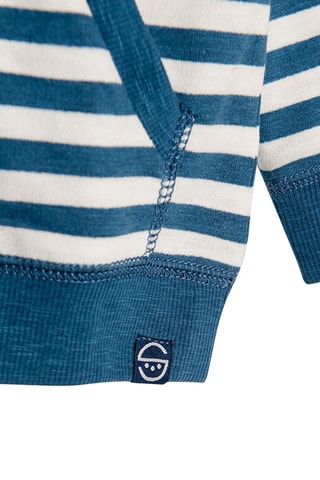 Sweat Bleu canard chiné et blanc