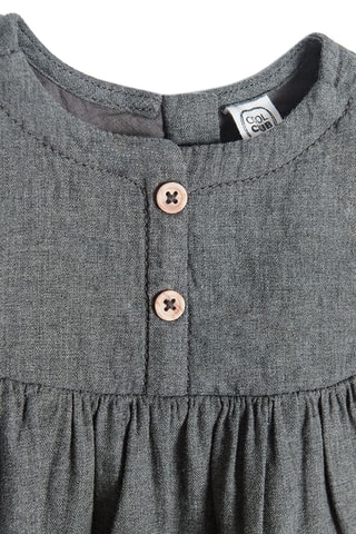 Robe volantée et collant Gris