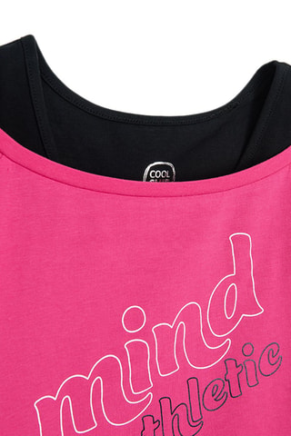T-shirt et débardeur - Noir et rose