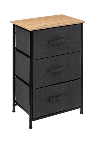 Mueble 3 cajones Tissa - Gris oscuro - 45 x 73 x 30 cm