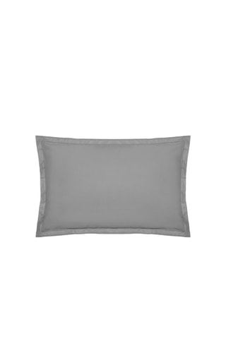 Funda de almohada de percal de algodón 80 hilos/cm² - Gris