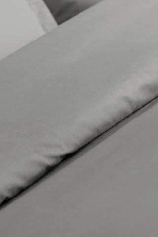 Funda de almohada de percal de algodón 80 hilos/cm² - Gris