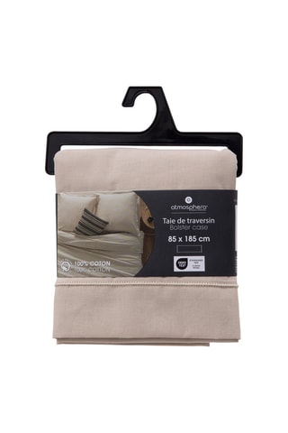 Funda de almohada de algodón 145 g/m² - Beige - 85 x 185 cm