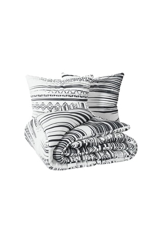 Juego de nórdico de algodón 115 g/m² Ethni - Negro y blanco