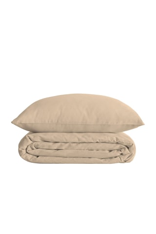 Juego de nórdico de percal de algodón 80 hilos/cm² - Beige