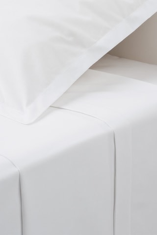 Sábana encimera de percal de algodón 115 g/m² - Blanco