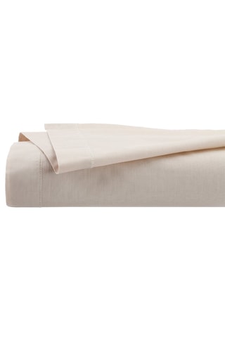Sábana encimera de percal de algodón 115 g/m² - Beige