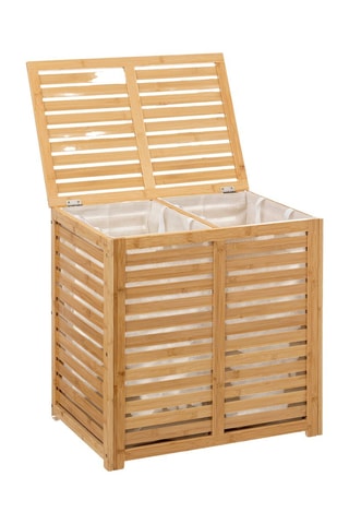 Cesta para ropa de bambú - 58,2 x 40,2 x 60 cm