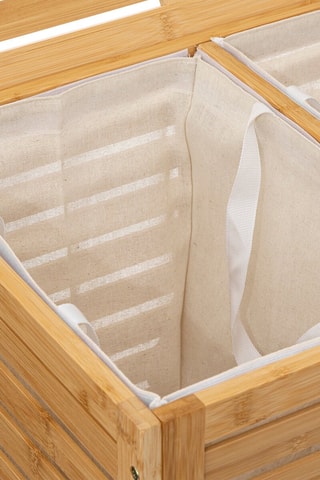 Cesta para ropa de bambú - 58,2 x 40,2 x 60 cm