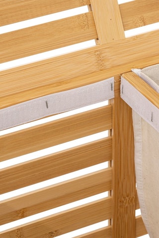 Cesta para ropa de bambú - 58,2 x 40,2 x 60 cm