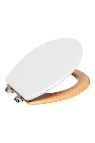 Tapa de váter de madera - Blanco