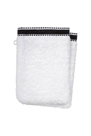 2 manoplas de baño Joia - Blanco - 15 x 21 cm