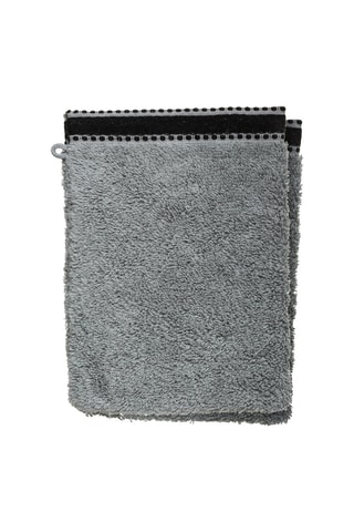 2 manoplas de baño Joia - Gris oscuro - 15 x 21 cm
