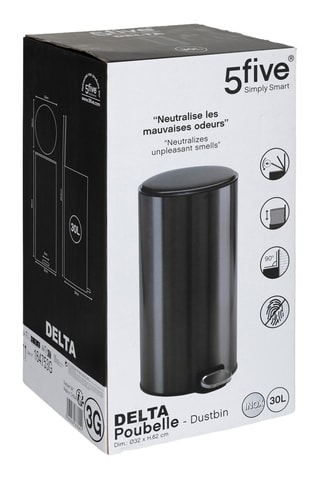 Cubo de basura de acero inoxidable Delta - 30 l