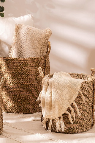 3 cestas Kilian - Beige - 22 x 22 x 24 cm