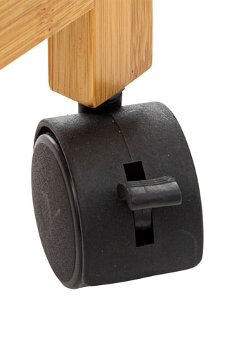 Cesta para ropa con ruedas de bambú - 52 ml