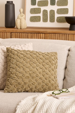 Coussin en velours - Kaki - 40 x 10 x 40 cm