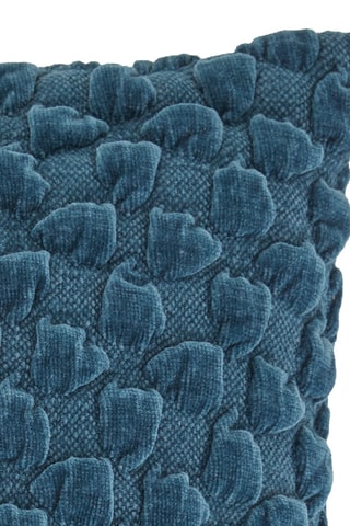 Coussin en velours - Bleu canard - 40 x 10 x 40 cm