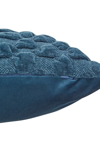 Coussin en velours - Bleu canard - 40 x 10 x 40 cm