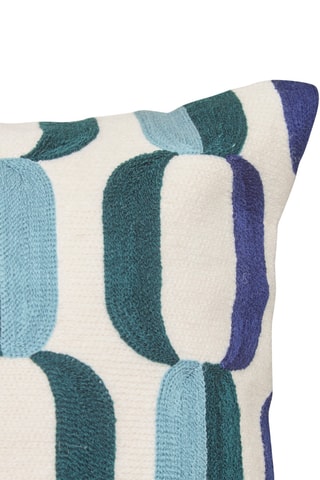 Coussin - Bleu marine et blanc - 35 x 75 cm