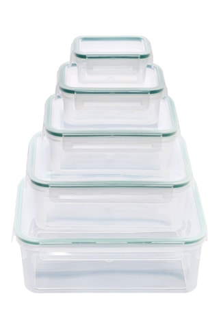5 fiambreras con tapa - 15/40/100/200/380 cl
