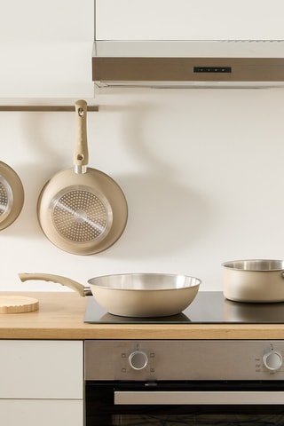 Wok de acero inoxidable 304 - 28 cm