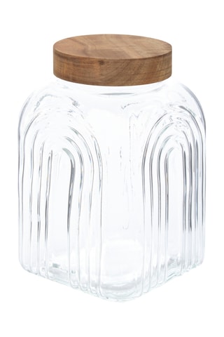 Tarro con tapa de madera de acacia - 4 l