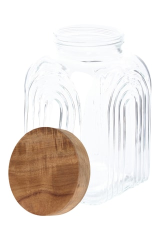 Tarro con tapa de madera de acacia - 4 l