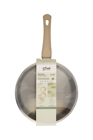 Sartén guisera de acero inoxidable - 24 cm