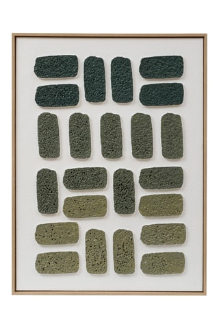 Adorno mural - 60 x 2,9 x 80 cm - Beige y blanco