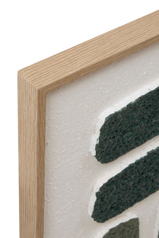 Adorno mural - 60 x 2,9 x 80 cm - Beige y blanco