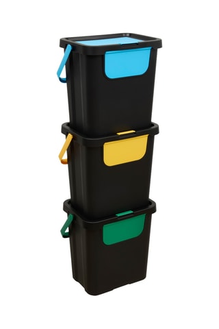 3 papeleras de reciclaje - 3 x 24 l