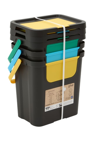 3 papeleras de reciclaje - 3 x 24 l