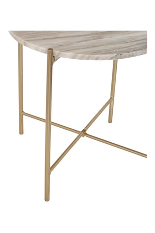 Mesa auxiliar de mármol - 42,2 x 41 cm