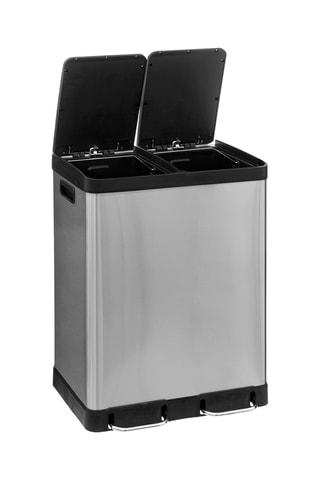 Poubelle en acier inoxydable - 2 x 30 l
