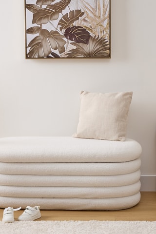 Banc-coffre - Blanc - En polyester