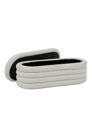 Banc-coffre - Blanc - En polyester