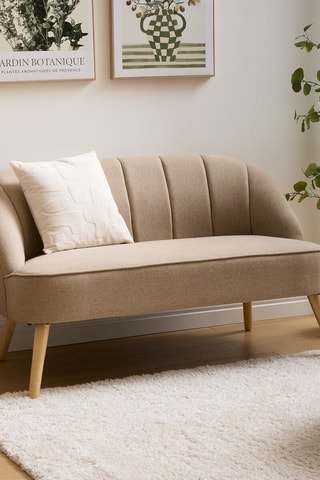 Banquette en bois de peuplier - Beige - 2 places