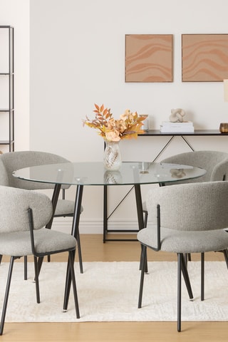 Table ronde en verre - 120 x 74,4 cm 