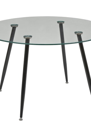 Table ronde en verre - 120 x 74,4 cm 
