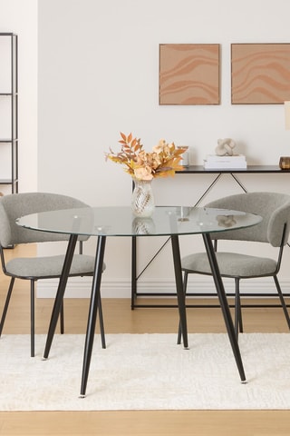 Table ronde en verre - 120 x 74,4 cm 