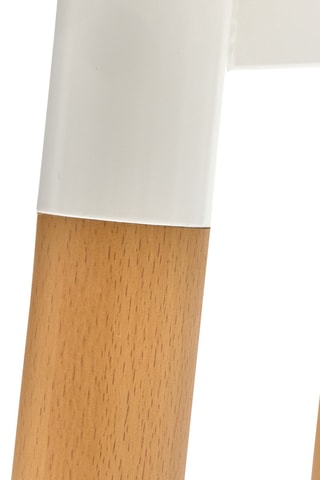 Table à manger - Blanc et imitation bois