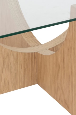 Table basse en verre - 85 x 45 x 85 cm