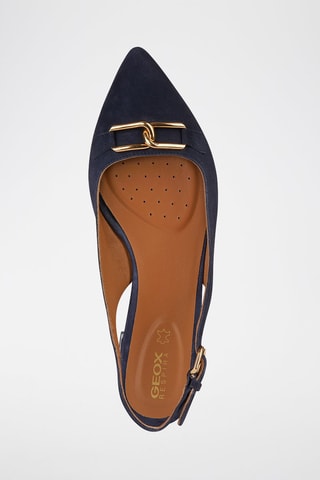 Ballerines en nubuck Charyssa - Bleu